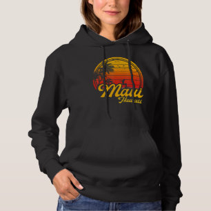 Maui Hawaii Beach Palm Tree Sommerurlaub Surfin Hoodie