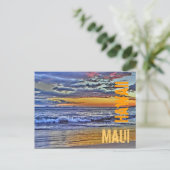 Maui Hawaii Beach Postkarte (Stehend Vorderseite)