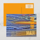 Maui Hawaii Beach Postkarte (Vorne/Hinten)