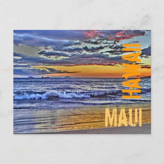 Maui Hawaii Beach Postkarte (Vorderseite)