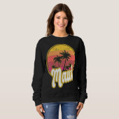 Maui Hawaii Beach Retro Sunset Sweatshirt (Vorne ganz)