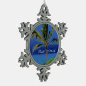 Maui Hawaii Beach Schneeflocken Zinn-Ornament (Links)