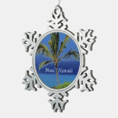 Maui Hawaii Beach Schneeflocken Zinn-Ornament (Rechts)