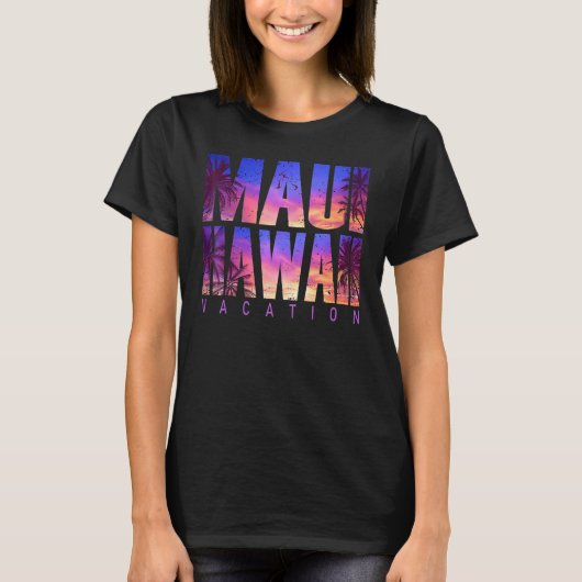 Maui Hawaii Beach Summer Vacation Matching Family  T-Shirt (Vorderseite)