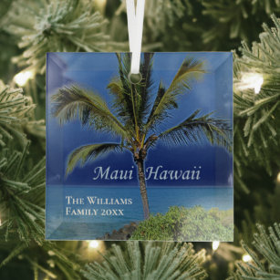 Maui Hawaii Beautiful Custom Keepake Beach House Ornament Aus Glas