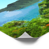 Maui Hawaii Coast Hana Road Vintag Poster (Ecke)