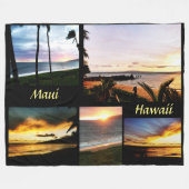 MAUI HAWAII-Fleece Fleecedecke (Vorderseite (Horizontal))