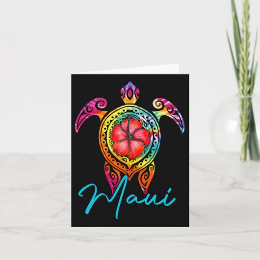 Maui Hawaii Gefärbte Krawatte Karte (Vorderseite)