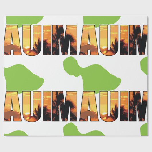 Maui Hawaii Geschenkpapier (Flach)