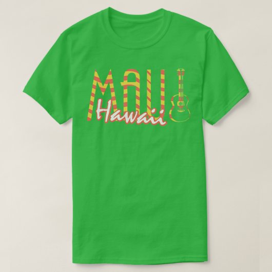 Maui Hawaii Guitar Musical Instrument TShirt (Design vorne)