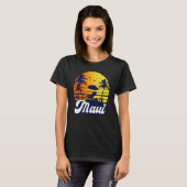Maui Hawaii Hawaiian Sunset Beach Retro T-Shirt (Vorne ganz)