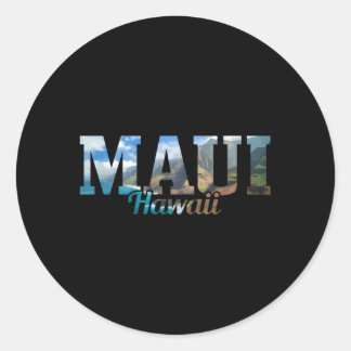 Maui Hawaii Hawaiianische Inseln Surfsurfer Runder Aufkleber