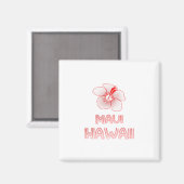 Maui Hawaii Hibiskus Blume Magnet (Vorderseite/Rückseite)
