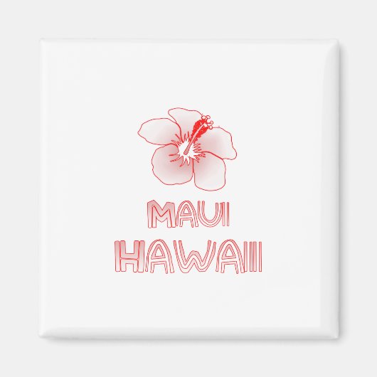 Maui Hawaii Hibiskus Blume Magnet (Vorne)
