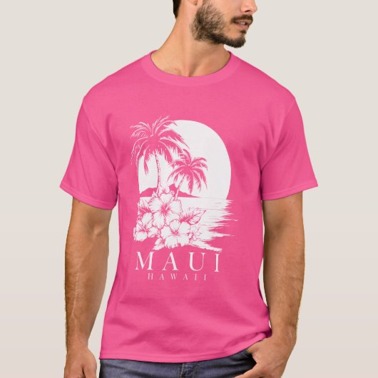 Maui Hawaii Hibiskus Hawaii Blume Souvenir Sur T-Shirt (Vorderseite)