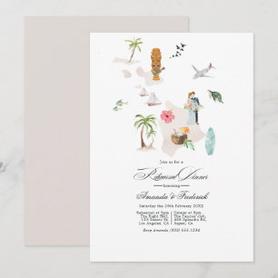 Maui - Hawaii Hochzeit am Traumziel Probedinner Einladung