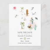 Maui - Hawaii-Hochzeit in Urlaubsort Save the Date Ankündigungspostkarte (Vorderseite)