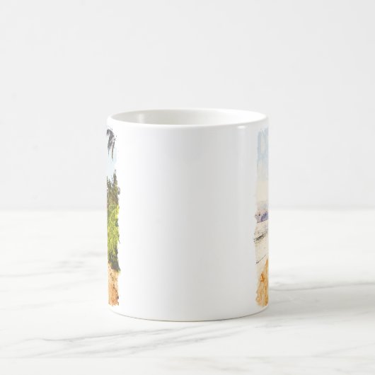 Maui Hawaii Illustration Kaffeetasse (Mittel)