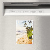 Maui Hawaii Illustration Magnet (In Situ (Geschirrspüler))