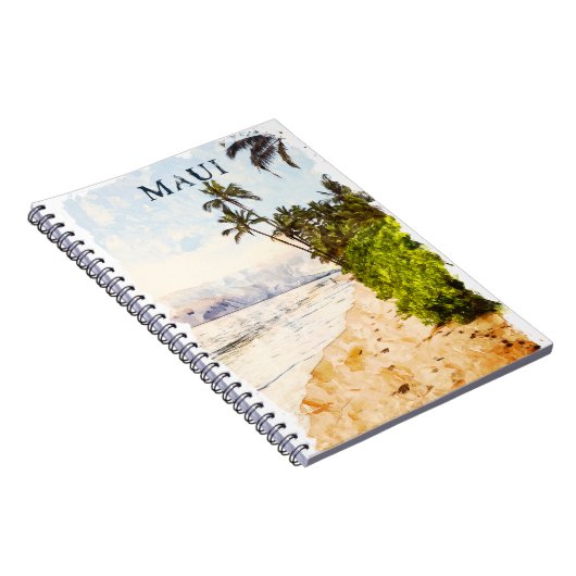 Maui Hawaii Illustration Notizblock (Rechte Seite)