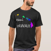 MAUI - HAWAII INSELN NEON RAINBOW T-Shirt (Vorderseite)