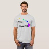 MAUI - HAWAII INSELN NEON RAINBOW T-Shirt (Vorne ganz)