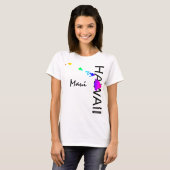 MAUI - HAWAII INSELN NEON RAINBOW T-Shirt (Vorne ganz)