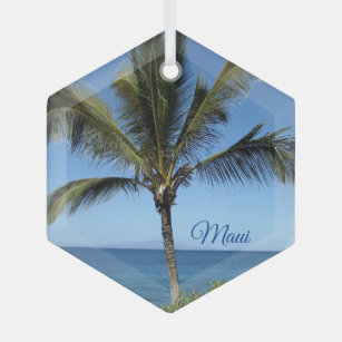 Maui Hawaii Island Fotografy Hübsch Palm Tree Ornament Aus Glas