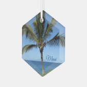 Maui Hawaii Island Fotografy Hübsch Palm Tree Ornament Aus Glas (Vorderseite Links)