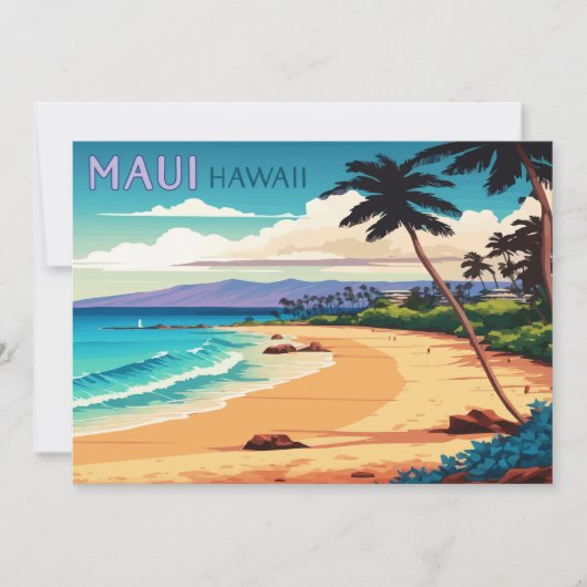 Maui Hawaii Kaanapali Beach Vintag Retro (Vorderseite)