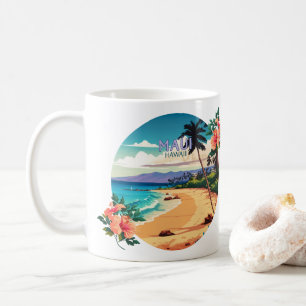 Maui Hawaii Kaanapali Beach Vintage Retro Kaffee M Kaffeetasse