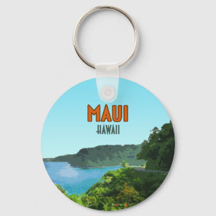 Maui Hawaii Küste Hana Straße Vintage Schlüsselanhänger