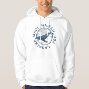Maui Hawaii Lahaina Vintag Wal Retro Hoodie