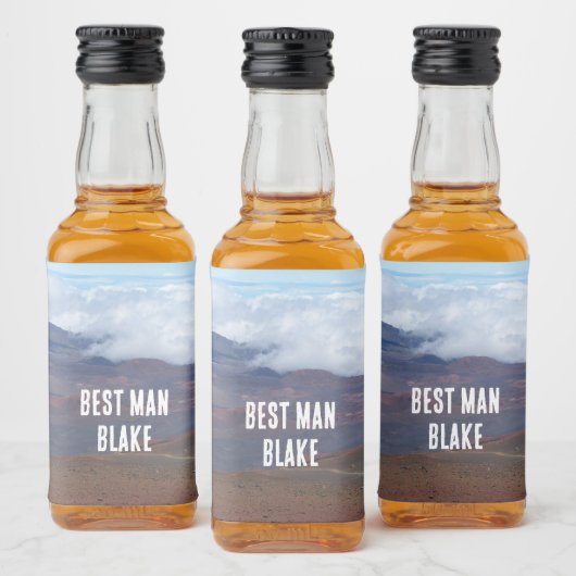 Maui Hawaii Mt Haleakala Crater Sunrise Trauzeuge Alkoholflaschenetikett (Flaschen)