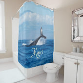 Maui Hawaii Ocean Whale Schwanz Duschvorhang (Beispiel)