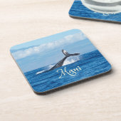 Maui Hawaii Ocean Whale Schwanz Getränkeuntersetzer (Linke Seite)