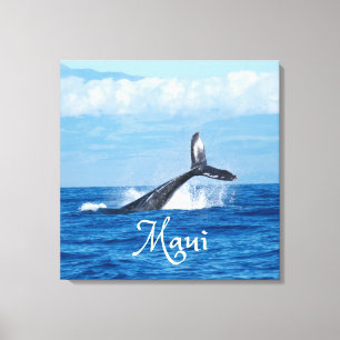 Maui Hawaii Ocean Whale Schwanz Leinwanddruck