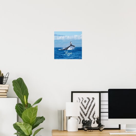 Maui Hawaii Ocean Whale Schwanz Poster (Heimbüro)