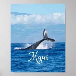 Maui Hawaii Ocean Whale Schwanz Poster
