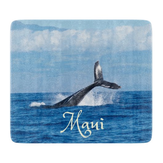Maui Hawaii Ocean Whale Schwanz Schneidebrett (Vorderseite)
