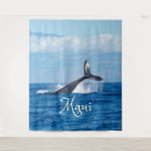 Maui Hawaii Ocean Whale Schwanz Wandteppich (Vorderseite)