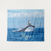 Maui Hawaii Ocean Whale Schwanz Wandteppich (Vorderseite (Horizontal))