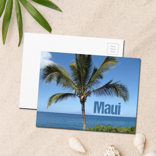 Maui Hawaii Palm Tree Landschaftlich Postkarte