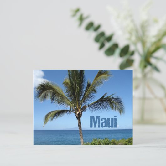 Maui Hawaii Palm Tree Landschaftlich Postkarte (Stehend Vorderseite)