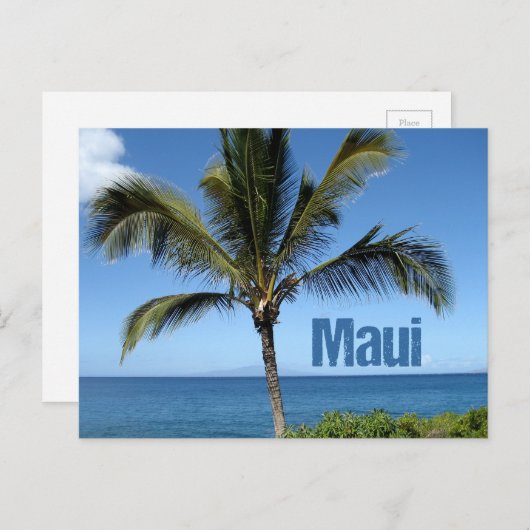 Maui Hawaii Palm Tree Landschaftlich Postkarte (Vorne/Hinten)