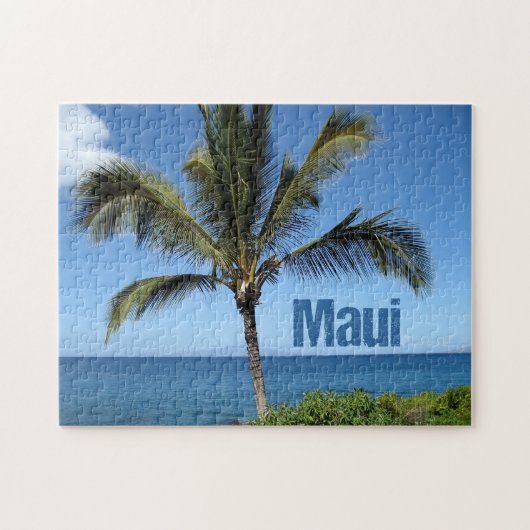Maui Hawaii Palm Tree Landschaftliche Fotografie Puzzle (Horizontal)