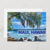 Maui Hawaii Palm Tree Postcard Postkarte (Vorne/Hinten)