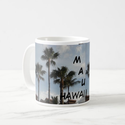 Maui Hawaii Palm Trees Kaffeetasse (Vorderseite Links)