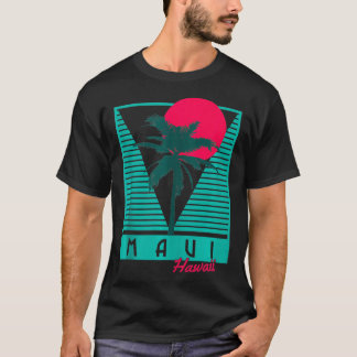 Maui Hawaii Palm Trees Surf Vintag Retro Hawaii T-Shirt