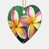 Maui Hawaii Plumeria-Blumen Keramikornament (Links)